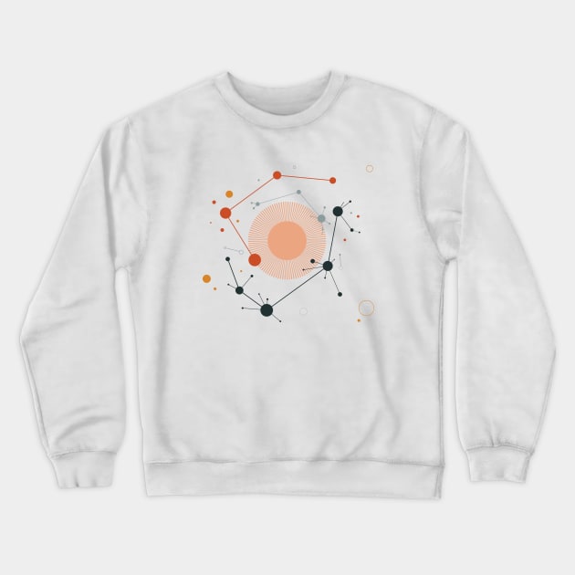 Geometric minimalist abstract line art pattern Crewneck Sweatshirt by Liam Warr